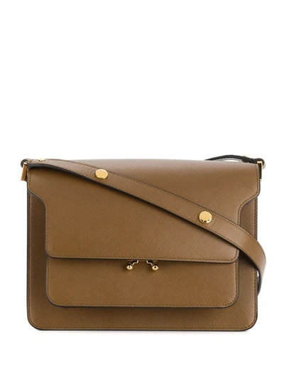Marni Trunk Shoulder Bag In Brown