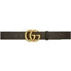 Gucci Men's Leather Belt With Double-g Buckle In 2145 Cocoa