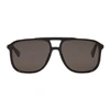 GUCCI Black Rectangular 80's Sunglasses,GG0262S