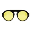 GUCCI Black Round 'Gucci Sport' Sunglasses,GG0256S