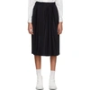 COMME DES GARCONS GIRL Navy Pleated Wool Skirt,NA-S005-051