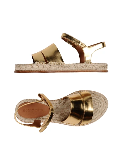 Emporio Armani Sandals In Gold