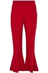 ANTONIO BERARDI CROPPED CADY FLARED PANTS,3074457345618592769