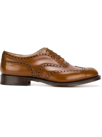 Church's Burwood Wingtip Leather Oxfords In Light Brown