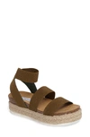 Steve Madden Kimmie Flatform Sandal In Olive