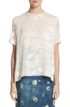 ADAM LIPPES FLORAL FIL COUPE TOP,S18119FC