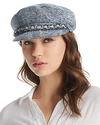 EUGENIA KIM MARINA DENIM NEWSBOY CAP,23104-11218