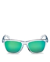 Oakley Men's Frogskins Prizm Polarized Mirrored Square Sunglasses, 54mm In Crystal/jade