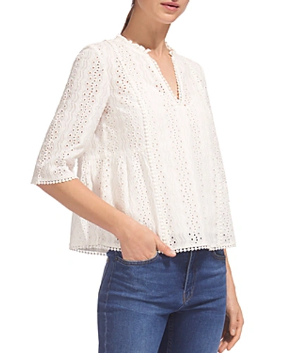 Whistles Isidora Lace Top In White