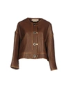 MARNI Leather jacket,41764476WV 4