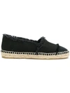 Castaã±er Castañer Frayed Espadrilles - Black In Black