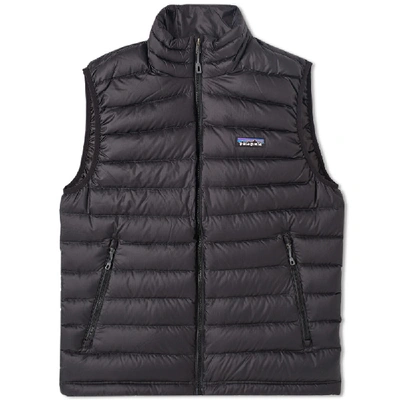Patagonia Quilted Vest With Logo In Black