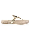 TORY BURCH Miller Leather Espadrille Sandals