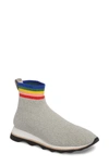 Loeffler Randall Scout Knit Platform Sneaker In Grey Rainbow