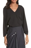 TIBI CINCHED SLEEVE TOP,S118DT7054