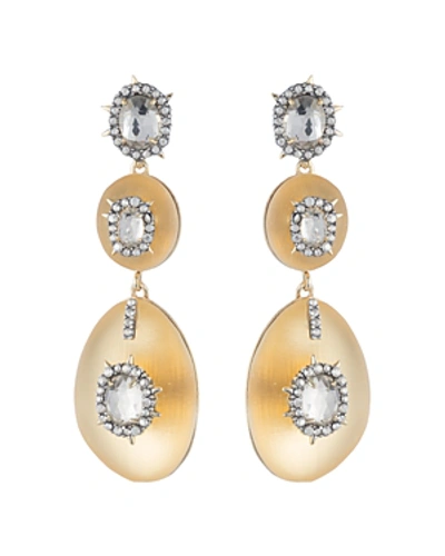 Alexis Bittar Triple Lucite® Drop Earrings In Gold