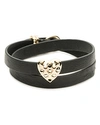 ALEXIS BITTAR HEART LEATHER WRAP BRACELET,AB81B046