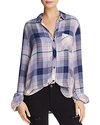 Rails Hunter Plaid Button-down Shirt In Blue/peach
