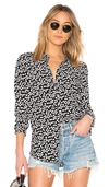 Equipment Essential Heart-print Blouse In Black