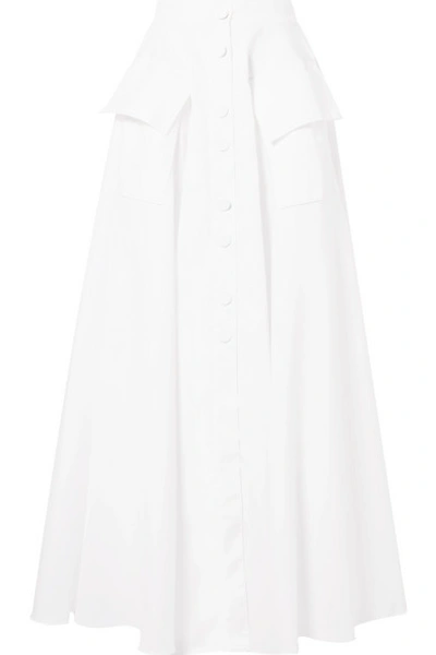 Michael Lo Sordo Cotton-poplin Maxi Skirt In White