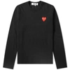 COMME DES GARÇONS PLAY Comme des Garcons Play Women's Long Sleeve Basic Logo Tee,P1T117-BK5