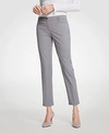 Ann Taylor The Petite Ankle Pant In Herringbone - Curvy Fit In Dove Gray