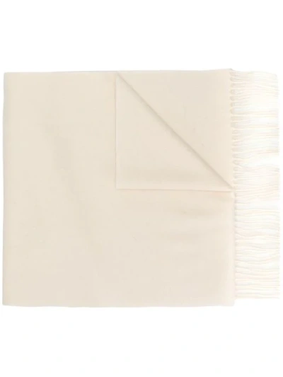 N•peal Fringe-edge Scarf In Neutrals