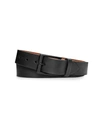 Shinola Men's Lightning Bolt Keeper Leather Belt, Black In Black