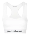 Rabanne White Logo Cropped Top