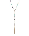 ALEXIS BITTAR BEADED LARIAT TASSEL NECKLACE, 40,AB81N044