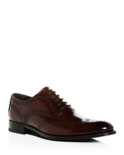 To Boot New York Men's Milton Leather Brogue Wingtip Oxfords In Marrone Leather
