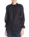 10 CROSBY DEREK LAM RUFFLED TOP,JS81709DB