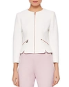 TED BAKER HAPAR CROPPED JACKET,WH8WGF34HAPAR99-WHIT