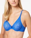 Wacoal 'halo Lace' Convertible Underwire Bra In Dazzling Blue