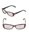 GUCCI 65MM Rectangle Optical Glasses,0400097632398