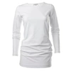 COVE WOMEN'S LONG LENGTH COTTON WHITE TEE