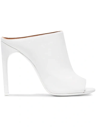 Givenchy White 115 Leather Mules