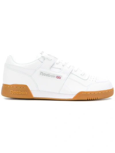 Reebok White Leather Workout Plus Sneakers