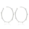 RACHEL JACKSON LONDON OVERSIZED PUNK HOOPS SILVER