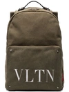 VALENTINO GARAVANI Olive Green VLTN Logo Backpack,PY0B0652VZC12564394