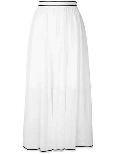 Philosophy Di Lorenzo Serafini Full High-waisted Skirt In White