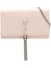 SAINT LAURENT SAINT LAURENT CROCODILE EMBOSSED KATE SHOULDER BAG - PINK,452159DZE4N12718636