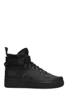 Nike Sf Af1 Black Leather Sneakers In Black