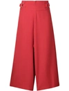 132 5. ISSEY MIYAKE CROPPED WIDE LEG TROUSERS,IL78FF33312658073