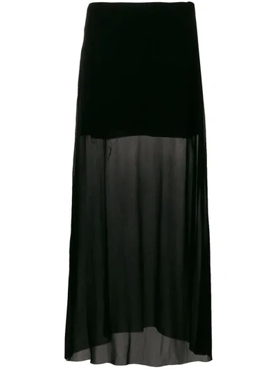 Ann Demeulemeester Black See Through Skirt In 099 Black