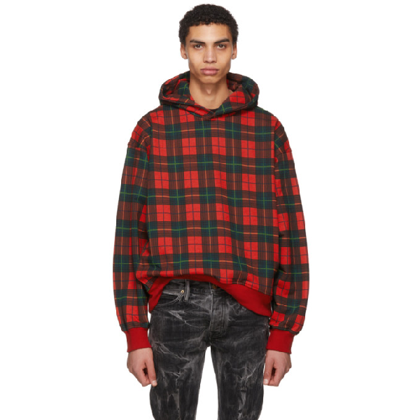 fear of god tartan hoodie