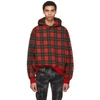 FEAR OF GOD FEAR OF GOD RED PLAID EVERYDAY HOODIE,5C-17-FEHO-REDP