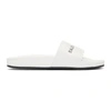 BALENCIAGA BALENCIAGA WHITE LOGO SLIDES,500573 WAL00