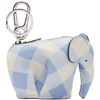 LOEWE Blue & White Elephant Charm Keychain,121.04.N96