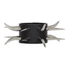 Junya Watanabe Black Leather Long Spike Studs Bracelet